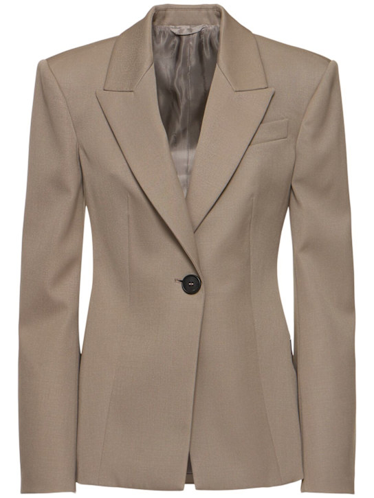 The Attico - Blazer monopetto in gabardina