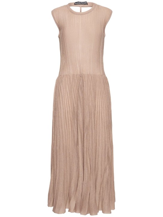Andreadamo - Robe midi évasée en maille de viscose mélangée