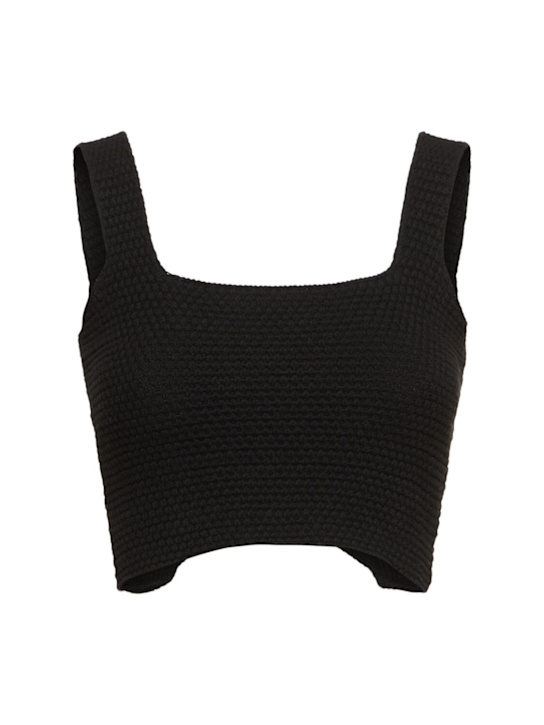 Andreadamo - Crop top en maille de coton mélangé