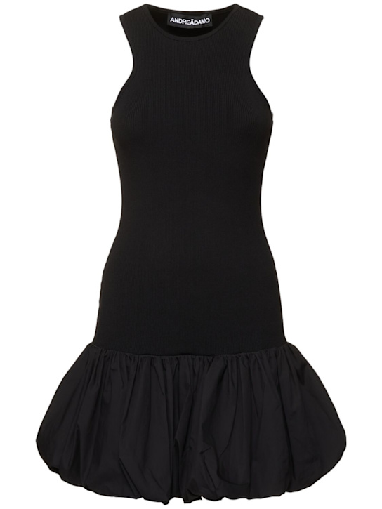 Andreadamo: Robe en maille côtelée de viscose mélangée Bubble