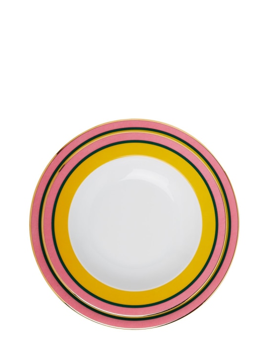 La Double J - Rainbow soup dish & dinner plate