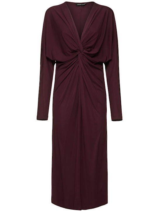 ANINE BING: Robe midi en viscose drapée Mathilde