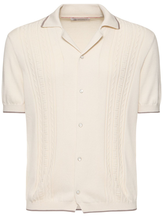 Brunello Cucinelli - T-Shirt aus Baumwolle mit Knöpfen