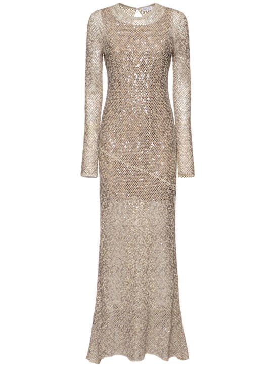 Brunello Cucinelli - Sequined open back long dress