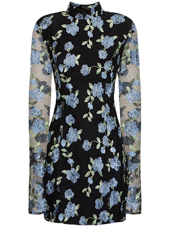 Rotate: Robe courte en mesh brodé Gabriella