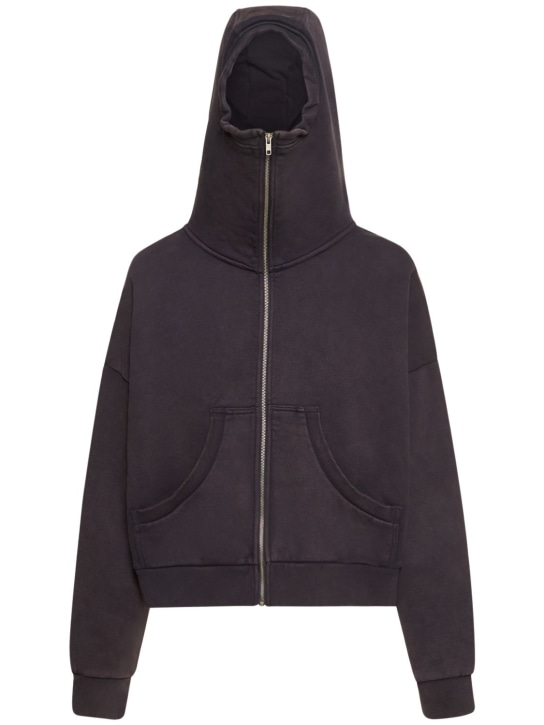 Entire Studios: Felpa in cotone washed con zip e cappuccio