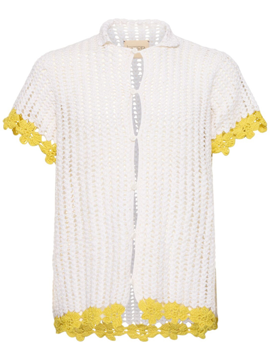 Harago - Chemise manches courtes en crochet de coton