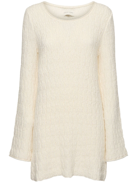 Loulou De Saison - Robe courte en maille de coton mélangé Aisala