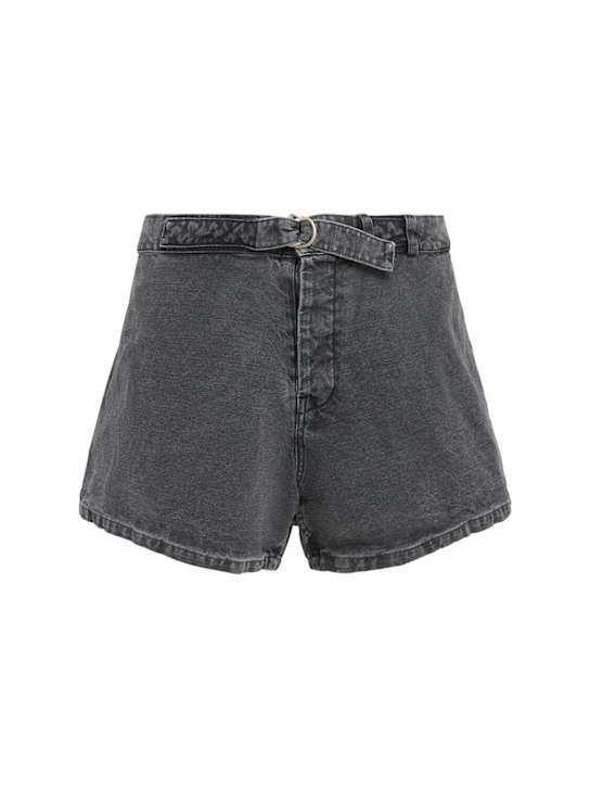 Our Legacy: Shorts aus Baumwolle und Leinen „Oyster“