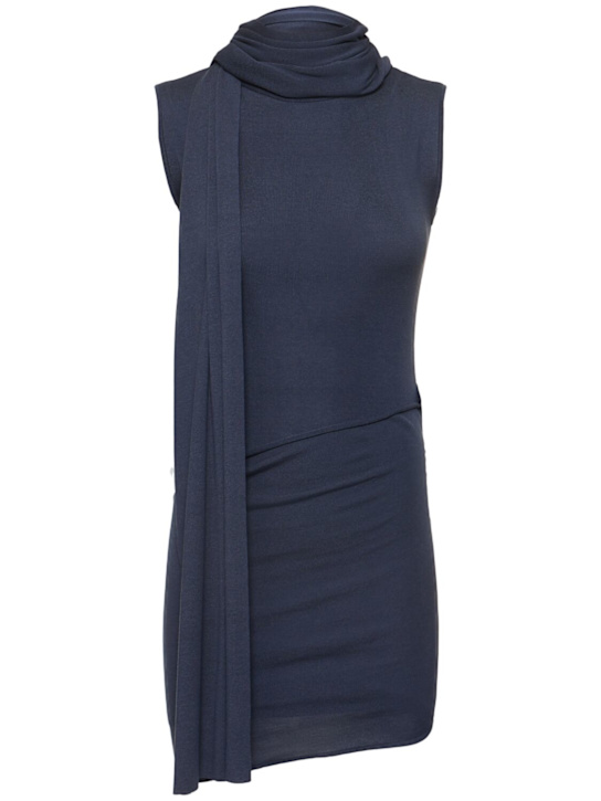Aya Muse - Robe courte en maille de viscose et soie