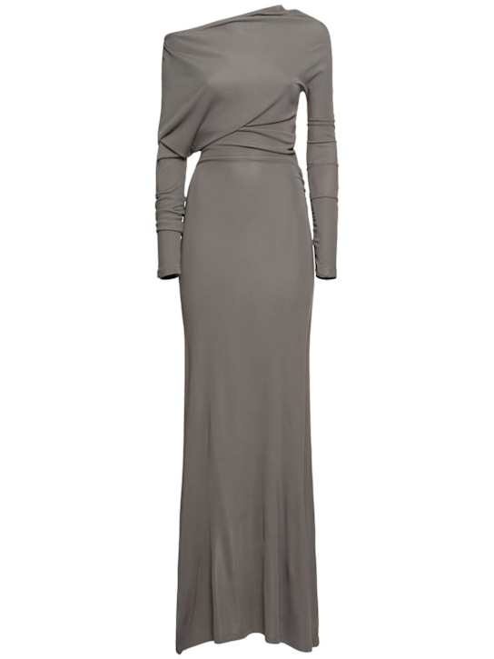 Aya Muse - Robe longue asymétrique en jersey de viscose