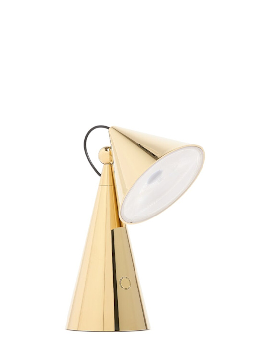 Tom Dixon - Lampe de table LED dorée portable Pose