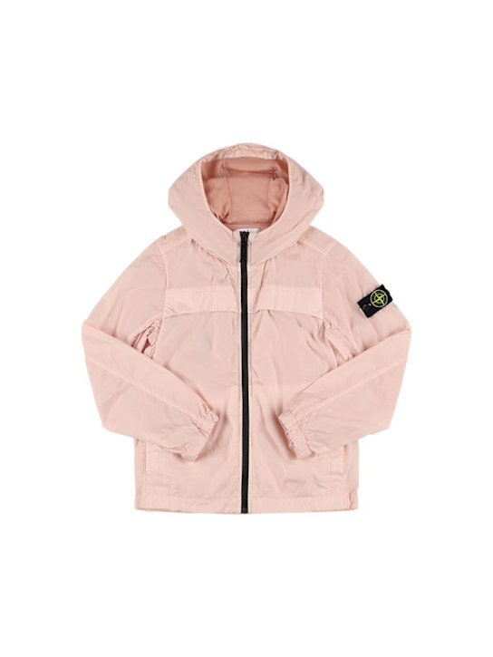 Stone Island Junior - Coupe-vent en nylon à capuche
