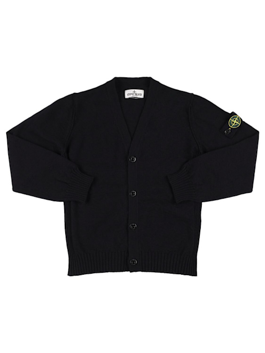 Stone Island Junior: Cardigan en mélange de coton
