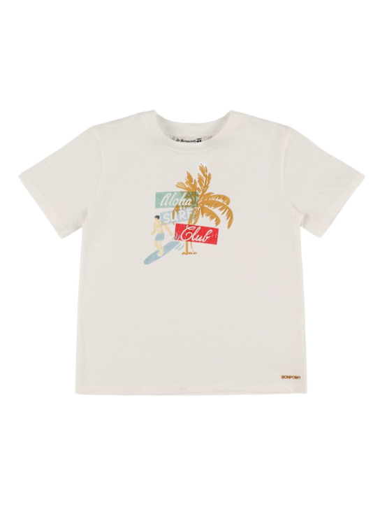 Bonpoint - T-shirt en jersey de coton imprimé surf