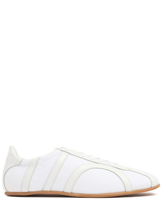 Toteme: Sneakers altas de lona con cordones