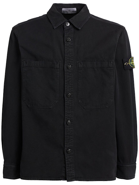 Stone Island - Chemise en coton effet vintage