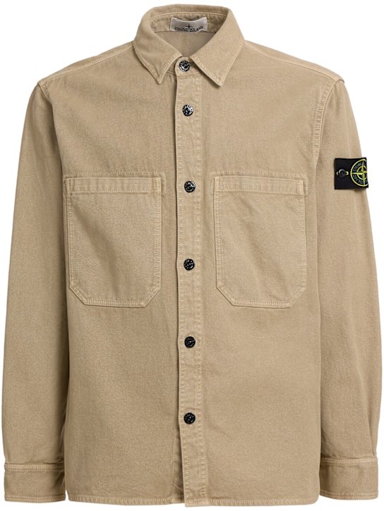 Stone Island - Chemise en coton effet vintage