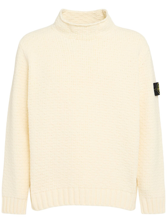 Stone Island - Cotton chenille crewneck sweater