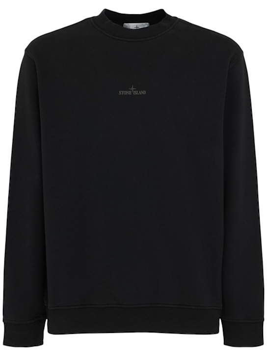 Stone Island - Printed cotton sweatshirt hoodie