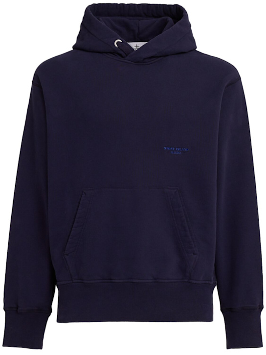 Stone Island - Brushed cotton sweatshirt hoodie