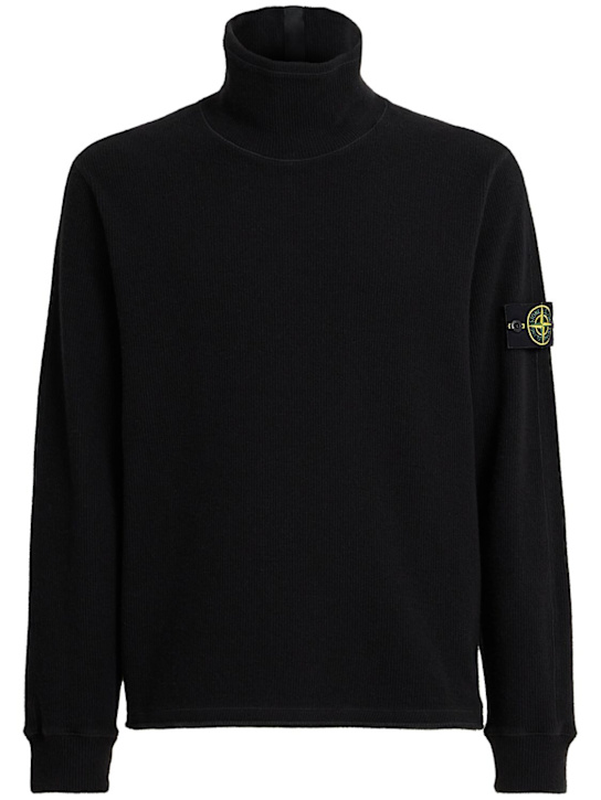 Stone Island - Ribbed wool & nylon sweatshirt