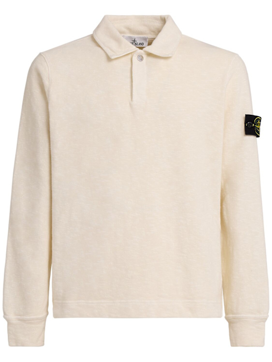 Stone Island - Polo épais en jersey de coton L/s