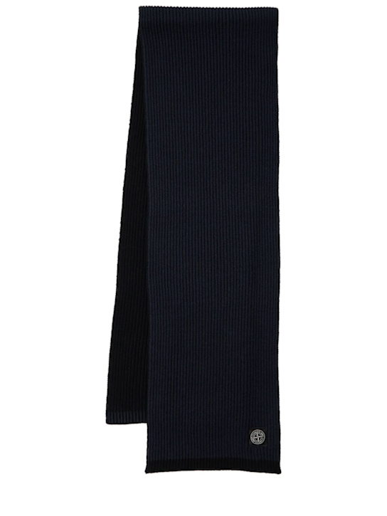 Stone Island: Vanisé ribbed wool blend scarf