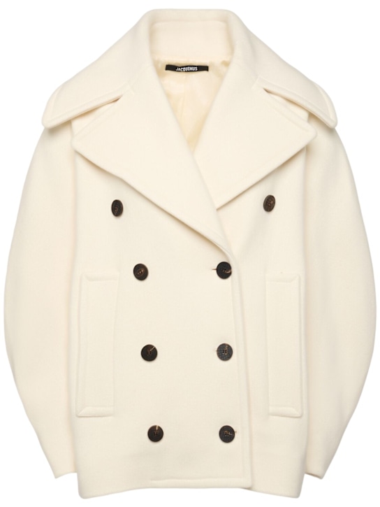 Jacquemus - Manteau court en laine Le Caban Ovalo