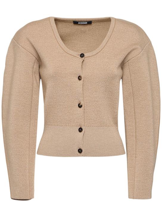 Jacquemus: Strickjacke aus Wollmischgewebe „Le Gilet Doppio“