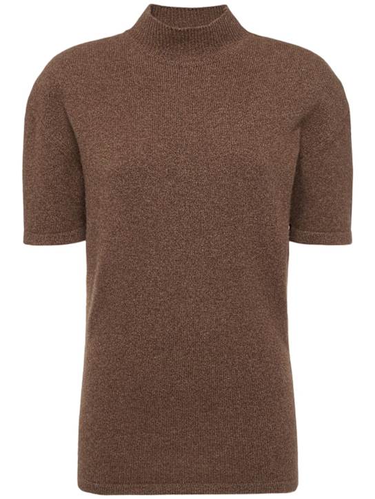 Jacquemus: Pull-over en laine mélangée La maille castagna