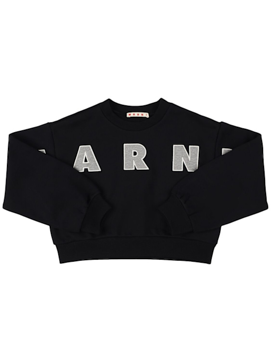 Marni Junior: Cotton sweatshirt w/ logo