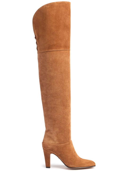 Chloé - 90mm hohe Stiefel aus Wildleder „Eve“