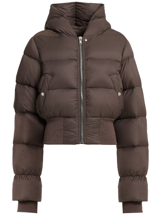 Rick Owens - Hooded light nylon down bomber jacket