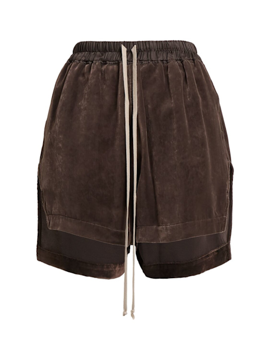 Rick Owens - Short en velours avec taille élastique