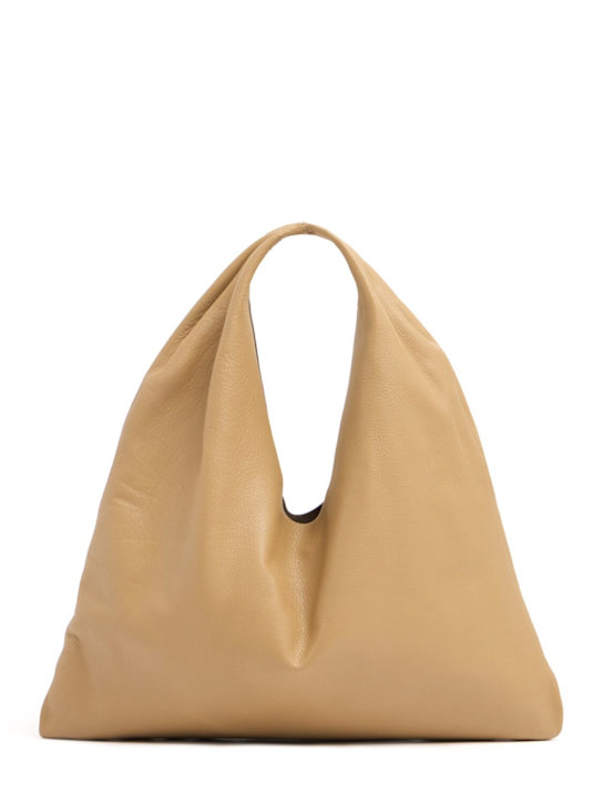 The Row - Small Bindle silk leather top handle bag