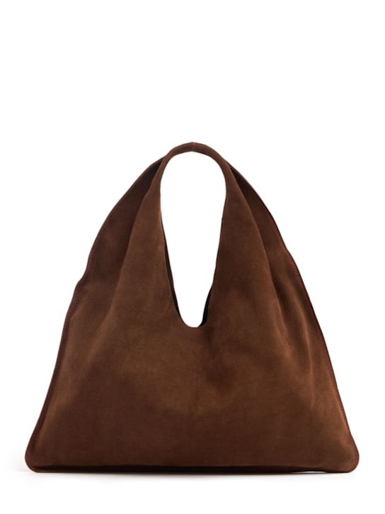 The Row: Small Bindle suede top handle bag