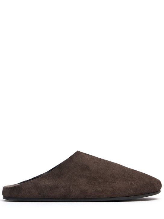 The Row - Mules plates en daim Hudson