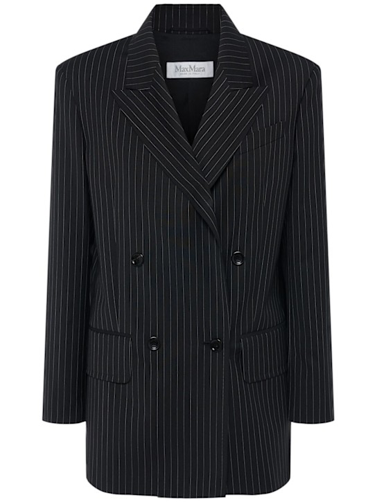 Max Mara: Blazer aus Wolle mit Nadelstreifen „Mattia“