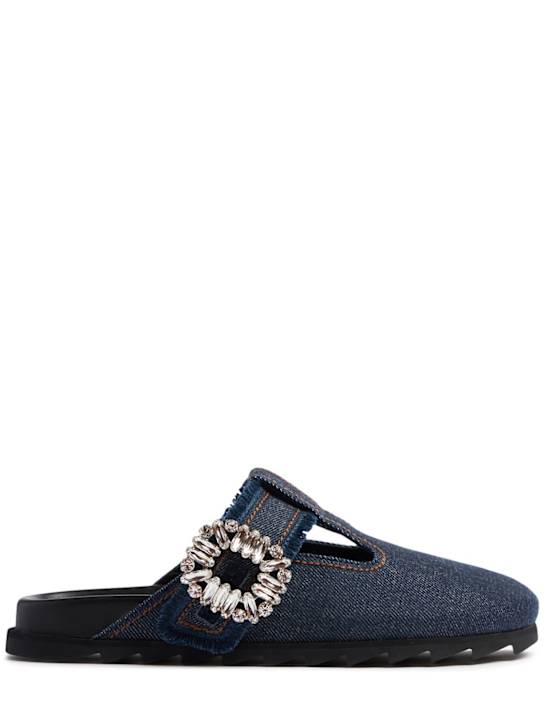 Roger Vivier: Mules Slidy Viv in denim