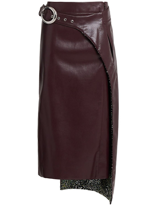 Rabanne - Midi skirt w/ buckle belt