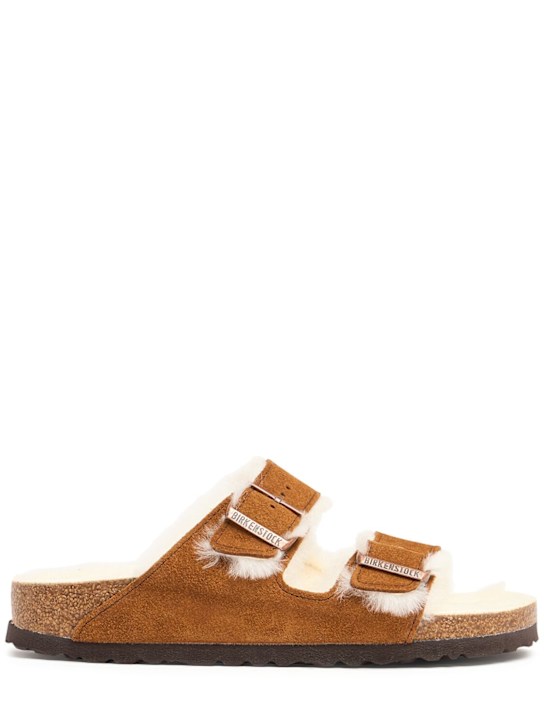 BIRKENSTOCK - Sandales en shearling et daim Arizona