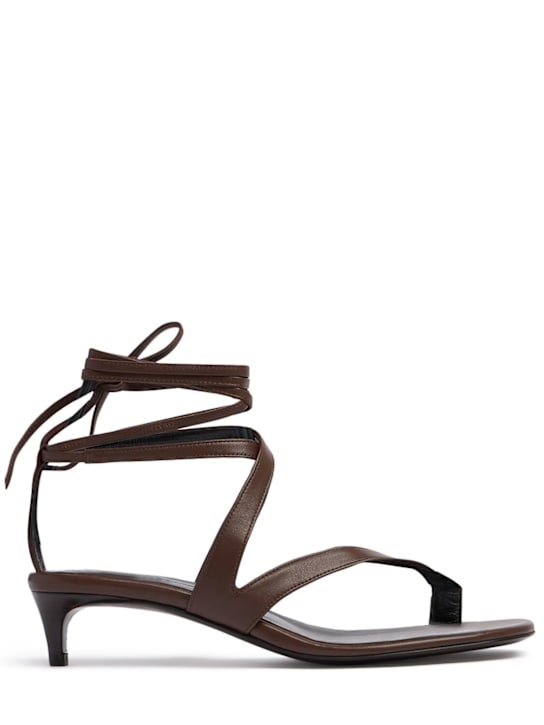 Khaite - 35mm hohe Zehenstegsandalen aus Leder „Aimee“