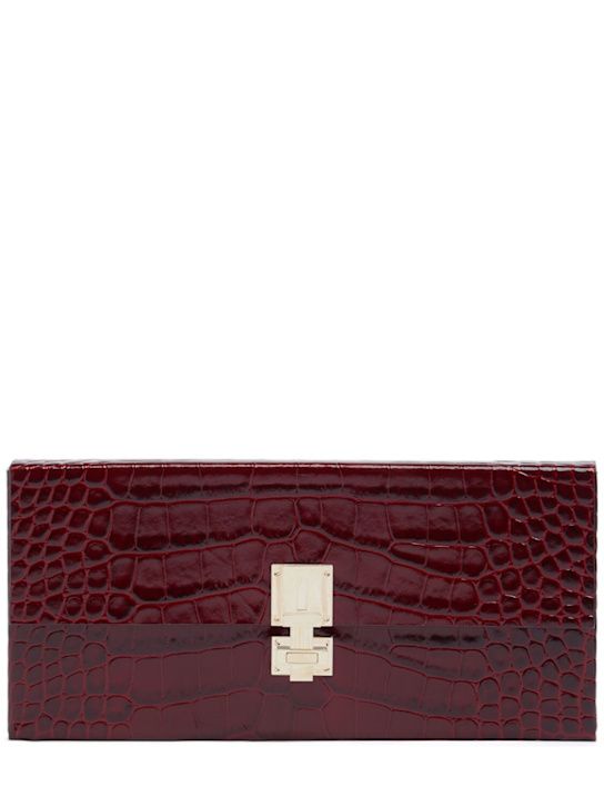 Tom Ford - E/W Croc embossed leather box clutch