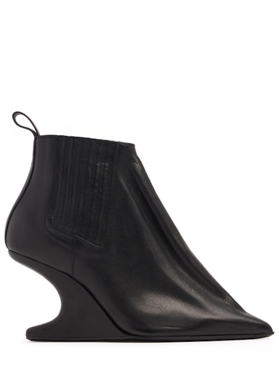 Rick Owens: 80mm Ankle Taco leather ankle boots