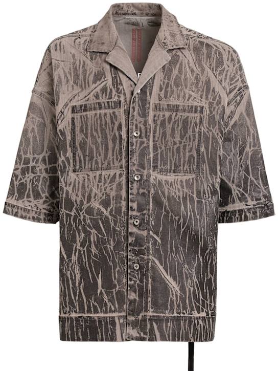 Rick Owens DRKSHDW - Chemise Magnum Tommy noire à effet foil