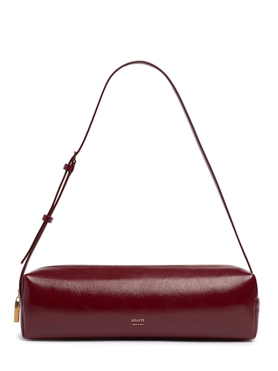 Khaite: Borsa Kye in pelle verniciata craclé