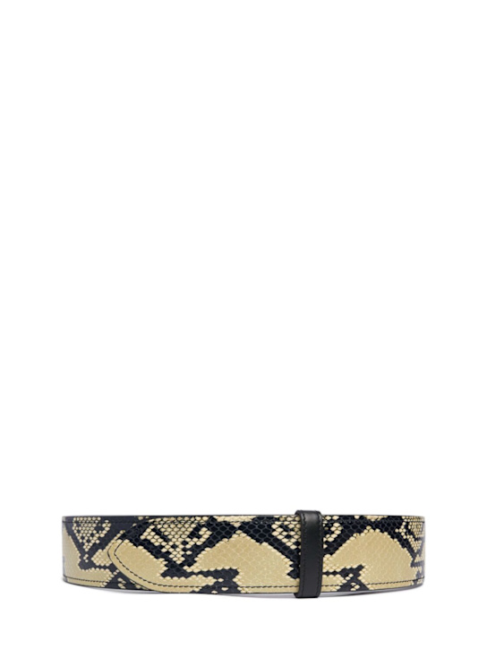 Khaite: 5cm Theo python print leather belt