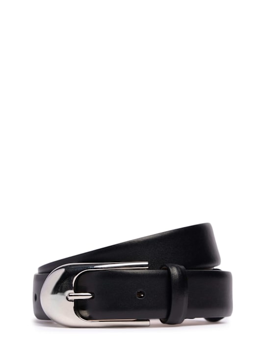 Khaite: Ceinture en cuir lisse Dome