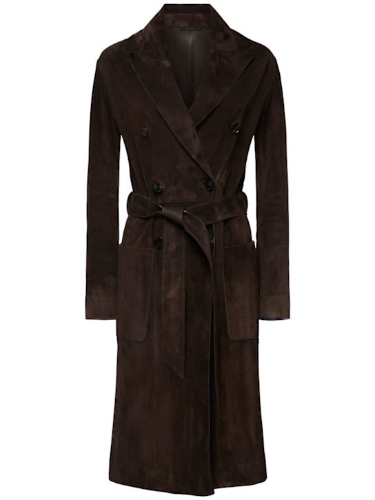 Tom Ford - Cappotto doppiopetto in camoscio